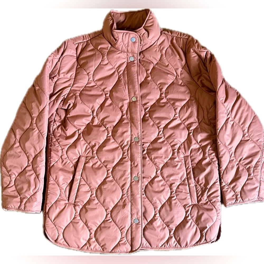 32 Degrees Pink Puffer Jacket Lightweight Quilted Coat. NWT. Women’s size Large